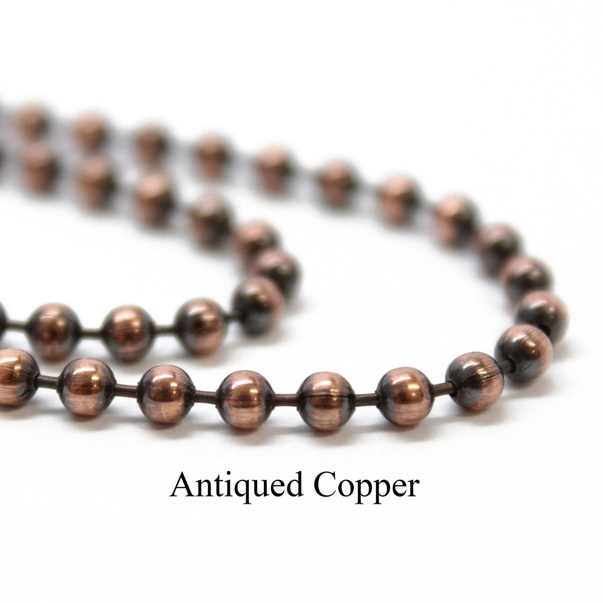 Copper Bead Ball Chain Bracelet or Necklace, 3.2mm – Kathy Bankston